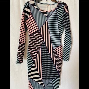 Geometric print club style dress - GB